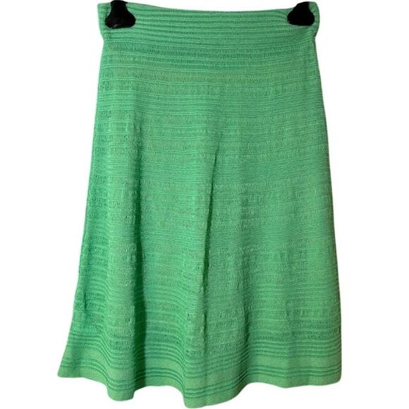 M MISSONI Green Open Knit Stripe Sweater Skirt Knee Length NWT Size 40 US 4 - Picture 11 of 16